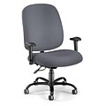 OFM Big and Tall Fabric Mid-Back Swivel Task Chair with Arms, Gray, (700-AA6-239)