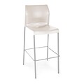 OFM Plastic Cafe Height Stack Chair, Antique White, 2/Pack