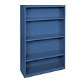 Sandusky® Elite 52H x 36W x 18D Steel Fully Adjustable Bookcase, Blue