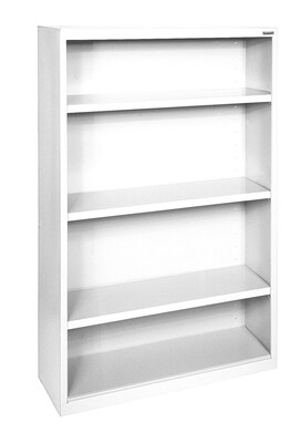 Sandusky® Elite 60H x 34W x 12D Steel Fully Adjustable Bookcase, Standard White