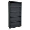 Sandusky® Elite 72H x 34W x 12D Steel Fully Adjustable Bookcase, Black