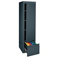 Sandusky® System Series 64H x 17W x 18D Steel Single Door Storage Cabinet, Charcoal