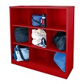 Sandusky® 52H x 46W x 18D Steel Cubby Storage Organizer, 9 Compartment,  Red