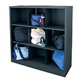 Sandusky® 52H x 46W x 18D Steel Cubby Storage Organizer, 9 Compartment,  Charcoal
