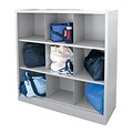 Sandusky® 52H x 46W x 18D Steel Cubby Storage Organizer, 9 Compartment,  Dove Gray