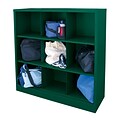 Sandusky® 52H x 46W x 18D Steel Cubby Storage Organizer, 9 Compartment,  Forest Green