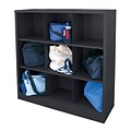 Sandusky® 52H x 46W x 18D Steel Cubby Storage Organizer, 9 Compartment,  Black