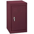 Sandusky® 24H x 15W x 15D Steel Single Tier Mini Locker, Burgundy