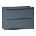 Sandusky® 800 Series Steel Full Pull Lateral File, 2 Drawer, Charcoal
