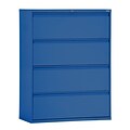 Sandusky® 800 Series 53 1/4H x 30W x 19 1/4D Steel Full Pull Lateral File, 4 Drawer, Blue
