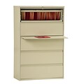 Sandusky® 800 Series 66 3/8H x 42W x 19 1/4D Steel Full Pull Lateral File, 5 Drawer, Putty