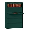 Sandusky® 800 Series 66 3/8H x 42W x 19 1/4D Steel Full Pull Lateral File, 5 Drawer, Forest Green