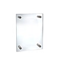 Azar® 8 1/2 x 14 Standoff Acrylic Sign Holder With Caps, Clear