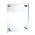 Azar Displays Floating Acrylic Wall Frame with Silver Stand Off Caps: 11x17 Graphic Size,Overall F
