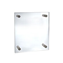 Azar Displays Floating Acrylic Wall Frame with Silver Stand Off Caps: 11x14 Graphic Size, Overall