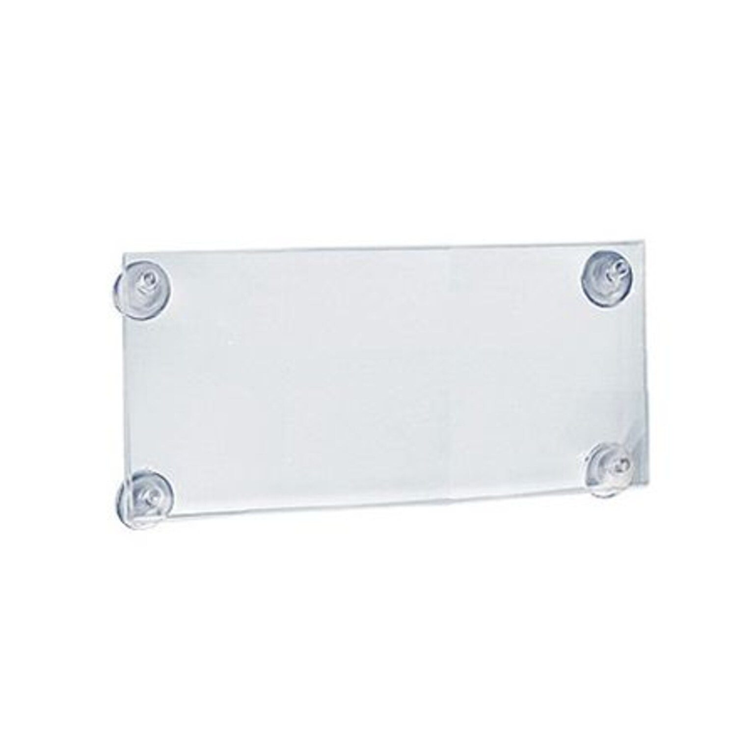 Azar Displays Clear Acrylic Window/Door Sign Holder Frame with Suction Cups 8.5W x 5.5H, 2-Pack (106627)