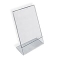 Azar Vertical Slanted Sign Holder, 8 1/2 x 5 1/2, Clear Acrylic, 10/Pack