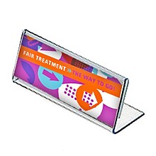 Azar® 3 1/2 x 8 1/2 Horizontal Nameplate Acrylic Sign Holder, 10/Pack