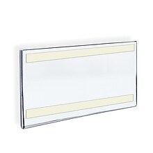 Azar® 8 1/2 x 14 Horizontal Wall Mount Acrylic Sign Holder With Adhesive Tape, Clear, 10/Pack