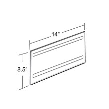 Azar® 8 1/2 x 14 Horizontal Wall Mount Acrylic Sign Holder With Adhesive Tape, Clear, 10/Pack