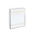 Azar® 8 1/2 x 5 1/2 Vertical Wall Mount Acrylic Sign Holder With Adhesive Tape, Clear, 10/Pack