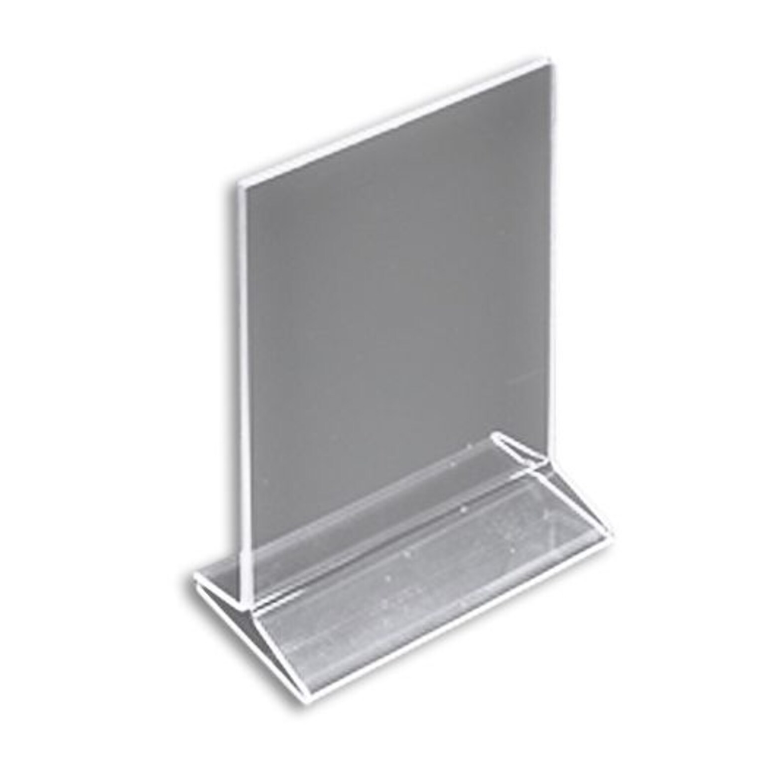 Azar Displays Top Loading Clear Acrylic T-Frame Sign Holder 5.5 Wide x 8.5 High-Vertical, 10-Pack (142711)