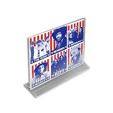 Azar Displays Top Loading Clear Acrylic T-Frame Sign Holder 11 Wide x 8.5 High-Horizontal, 10-Pac