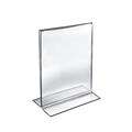 Azar® 11 x 8 1/2 Vertical Double Sided Stand Up Acrylic Sign Holder, Clear, 10/Pack