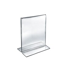 Azar Displays Bottom Loading Clear Acrylic T-Frame Sign Holder 8 Wide x 10 High Vertical/Portrait