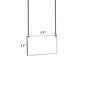 Azar Displays Clear Acrylic Hanging Ceiling Poster Frame 17" Wide X 11" High Horizontal/Landscape. Include Hardware Kit (172709)