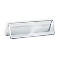 Azar Displays Two Sided Tent Style Clear Acrylic Sign Holder and Nameplate, Size: 6 W x 2 H on eac