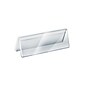 Azar Displays Two Sided Tent Style Clear Acrylic Sign Holder and Nameplate, Size: 11" W x 3" H on each side, 10-Pack (192806)
