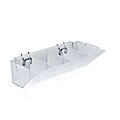 Azar® 4 Compartment Pegboard/Slatwall Tray, Clear, 2/Pk