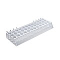 Azar Displays 36 Round Slot Pegboard Lipstick and Mascara Tray, Clear, 2/Pack (225523)