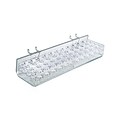 Azar® 1/2(Dia) 48 Round Slot Mascara/Cosmetic Tray For Pegboard, Slatwall/Counter Top, Clear, 2/Pk