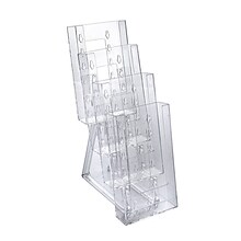 Azar Brochure Holder, Clear Plastic, 2/Pack (252306)