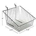 Azar® Sloped Wire Basket, Chrome, 8(H), 2/Pk