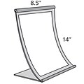 Azar® 14 x 8 1/2 Curved Counter Metal Sign Holder