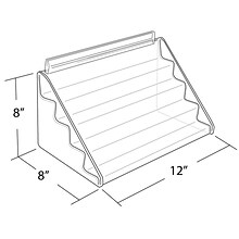 Azar Displays Four-Tier Shelf Counter Step Display, 12 wide (326040)