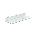 Azar® 20 x 6 Acrylic Shelf For Pegboard/Slatwall, Clear, 4/Pk