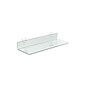 Azar® 16" x 4" Acrylic Shelf For Pegboard/Slatwall, Clear, 4/Pk