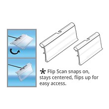 Azar Displays 3W x 1.25H Flip Scan Label Holder, 50-Pack (700841)