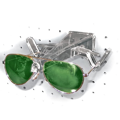 Azar Displays Open Eyeglass Sunglass Holder for Pegboard/Slatwall, 25-Pack (800035)