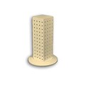 Azar® 12(H) x 4(W) x 4(D) 4-Sided Revolving Pegboard Counter Display, Almond