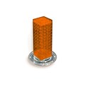 Azar® 12(H) x 4(W) x 4(D) 4-Sided Revolving Pegboard Counter Display, Orange