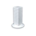 Azar 12(H) x 4(W) x 4(D) 4-Sided Revolving Pegboard Counter Display, White