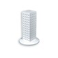 Azar 12"(H) x 4"(W) x 4"(D) 4-Sided Revolving Pegboard Counter Display, White
