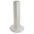 Azar® 24(H) x 4(W) x 4(D) 4-Sided Revolving Pegboard Counter Display, White Solid