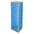 Azar® 60(H) x 16(W) 4-Sided Pegboard Spinner Floor Display, Blue