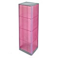 Azar® 60(H) x 16(W) 4-Sided Pegboard Spinner Floor Display, Pink